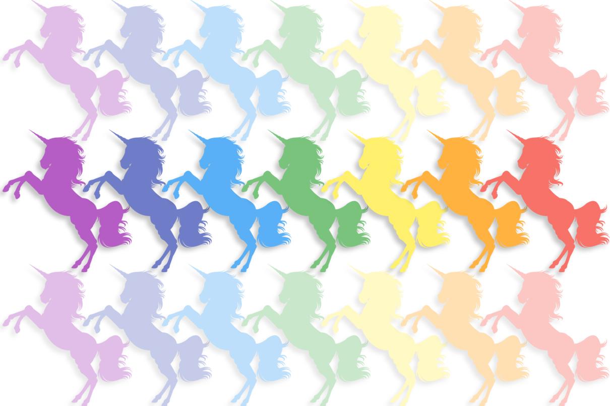 multicolor unicorns